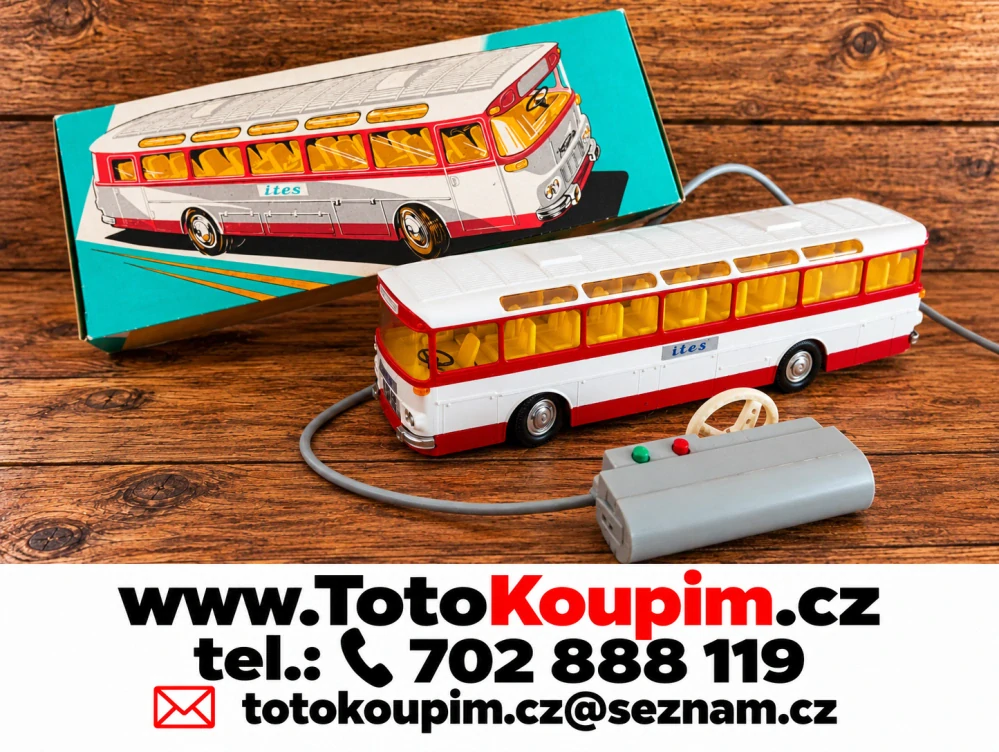 Koupím starou hračku autobus ŠD11 ITES na kabelové ovládání – i nefunkční